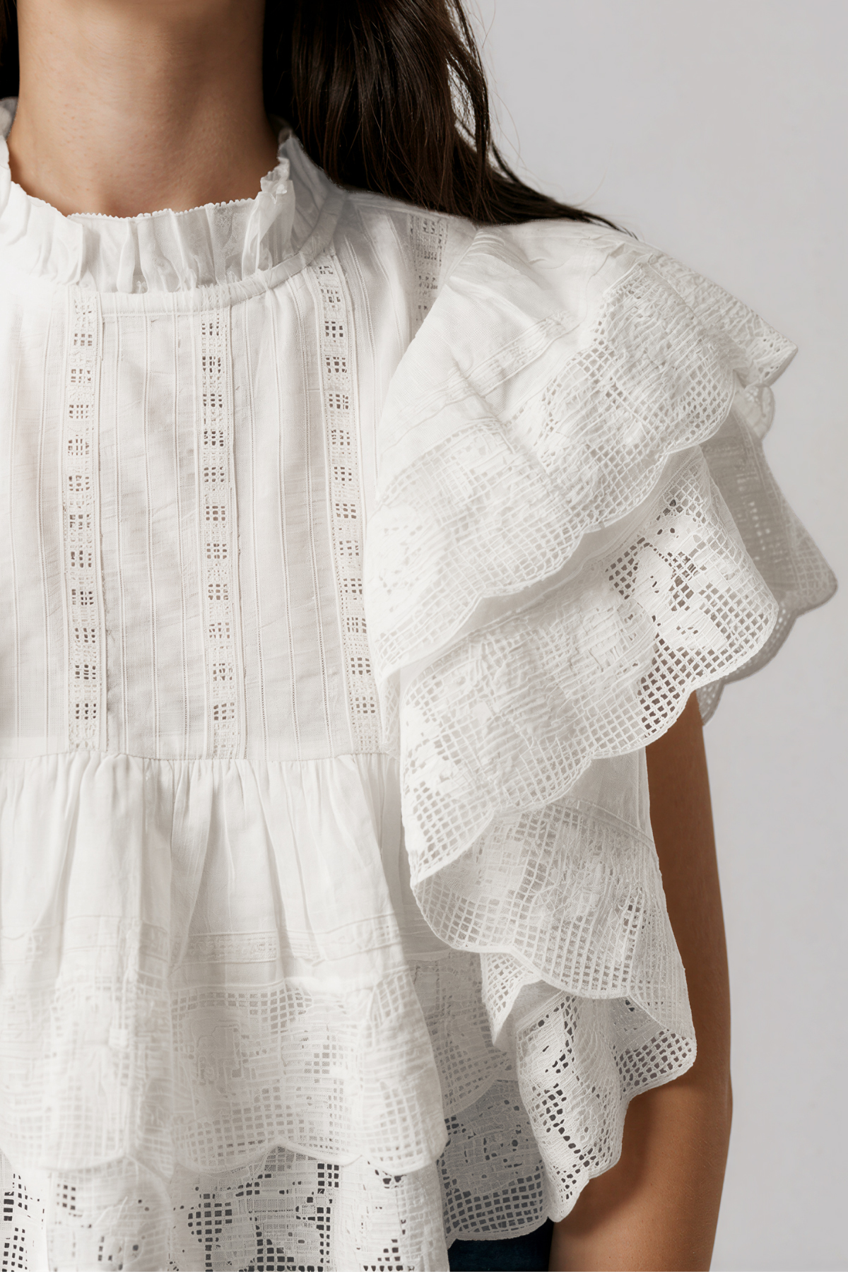 Kadija Ruffle Lace Top