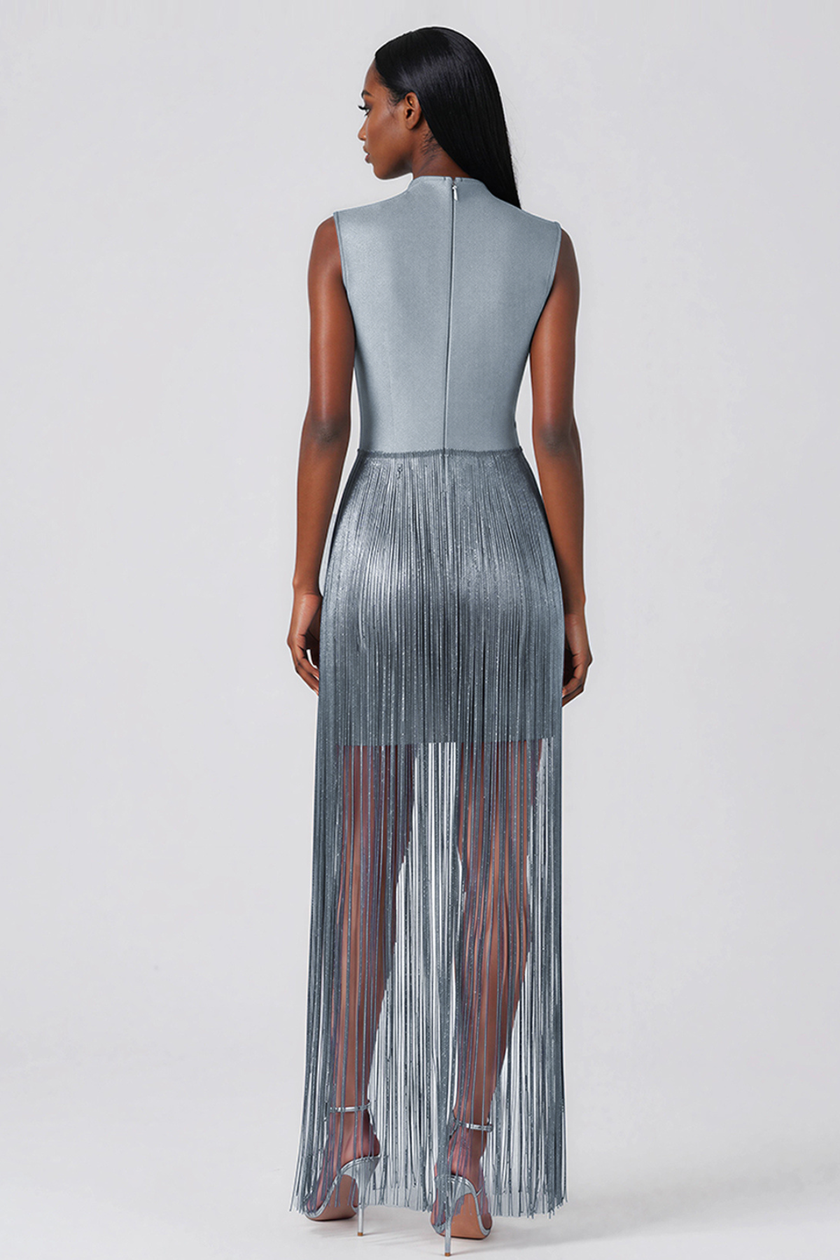 Kaholo Sleeveless Fringe Maxi Dress