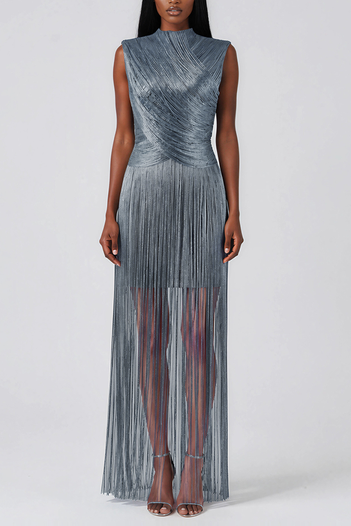 Kaholo Sleeveless Fringe Maxi Dress