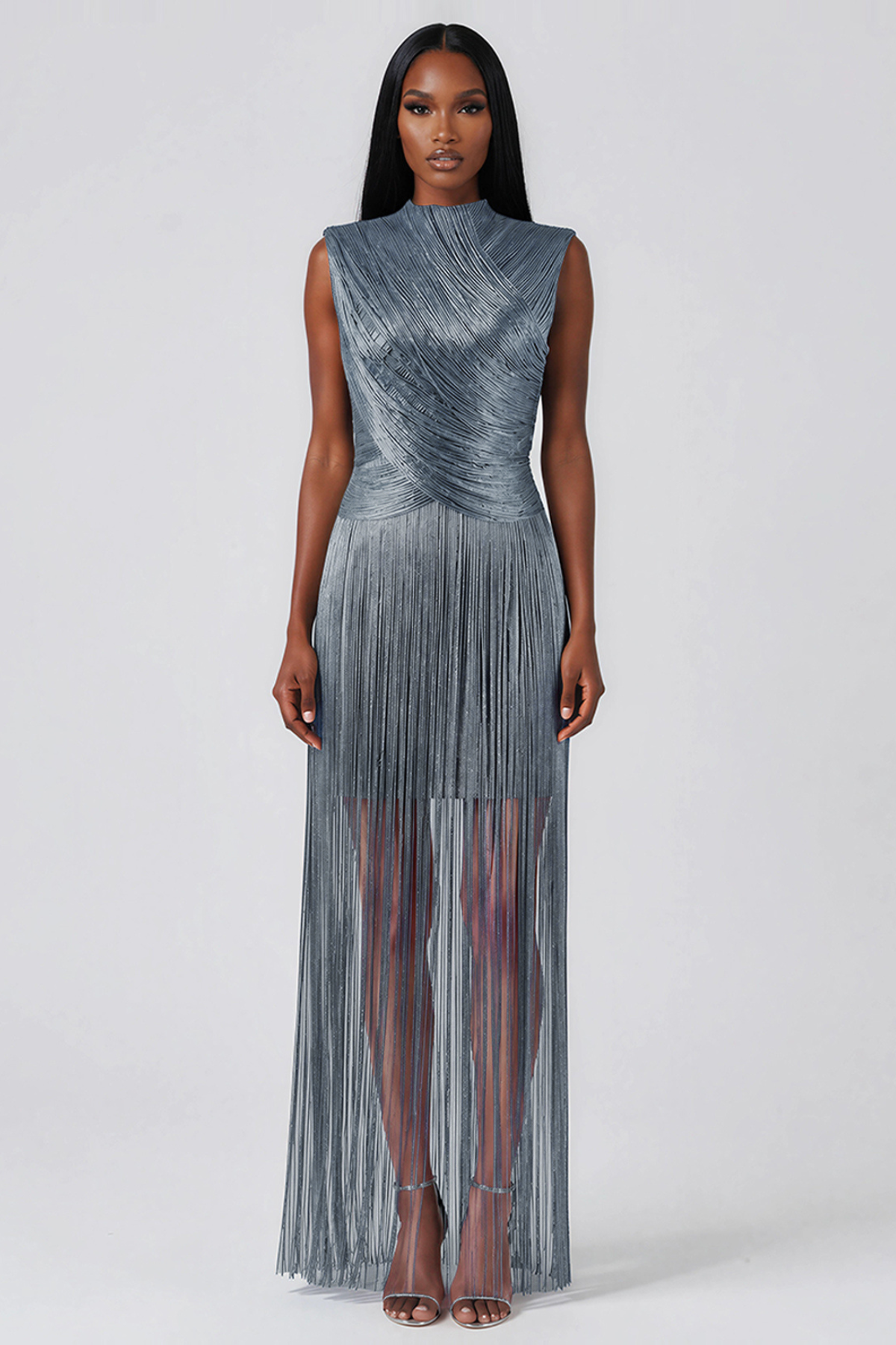 Kaholo Sleeveless Fringe Maxi Dress