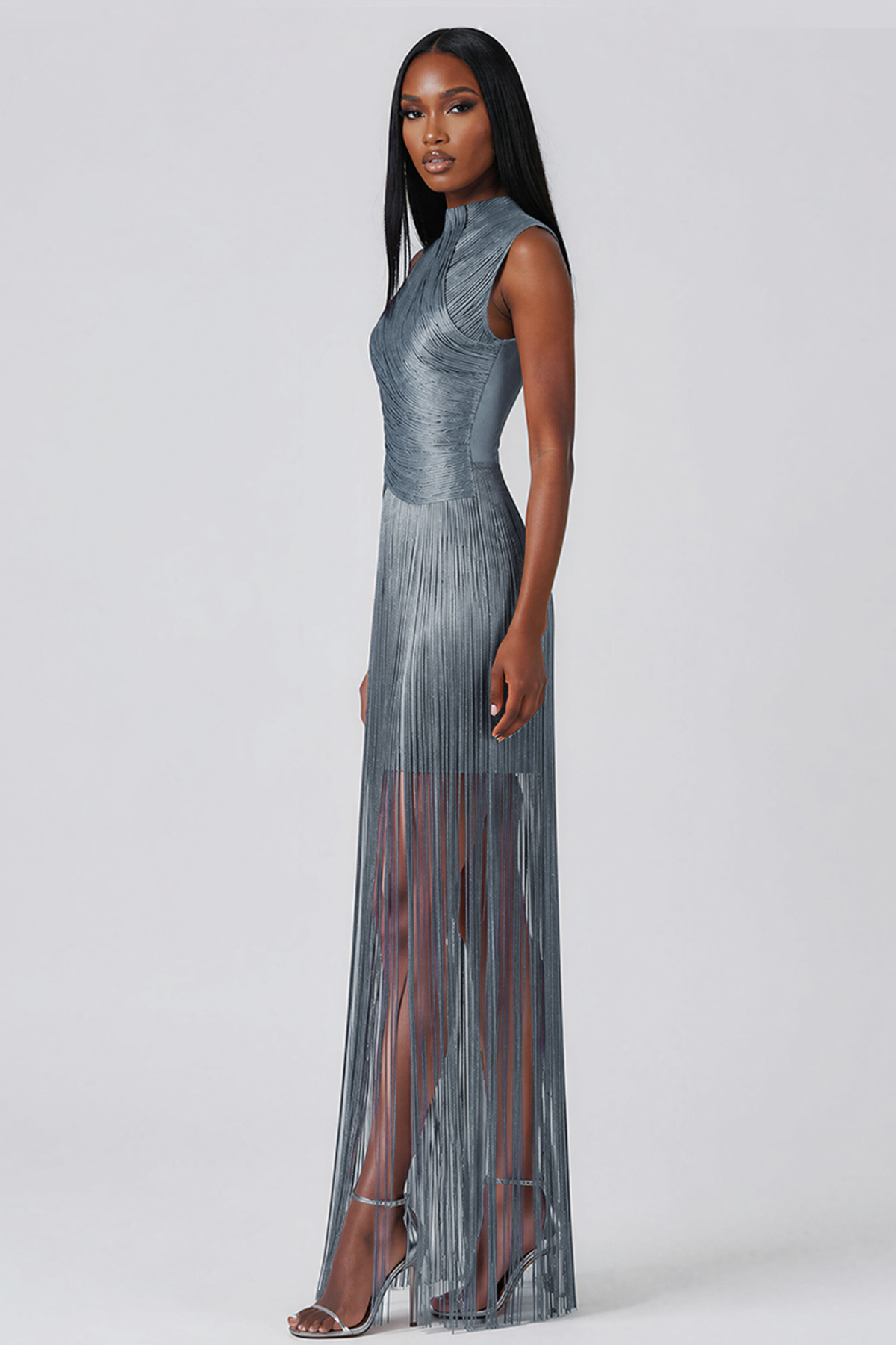 Kaholo Sleeveless Fringe Maxi Dress