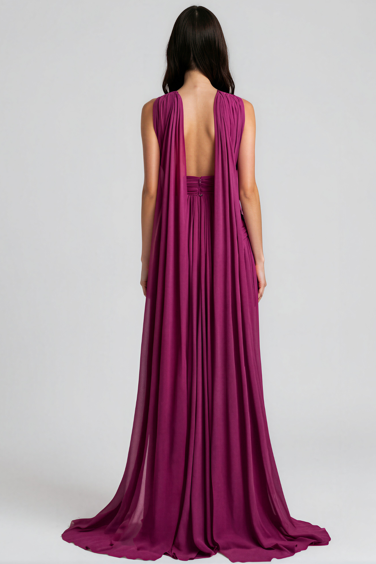 Kaiha Halter Neck Ruch Cutout Maxi Dress