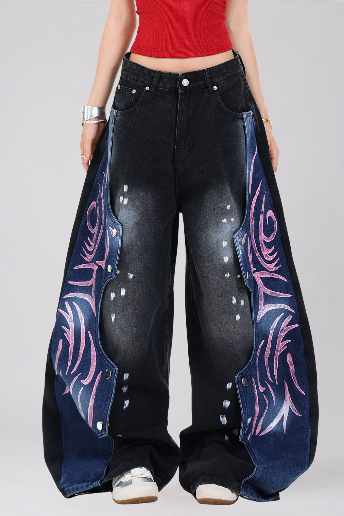 Kailas Graffiti Deconstruct Baggy Jeans
