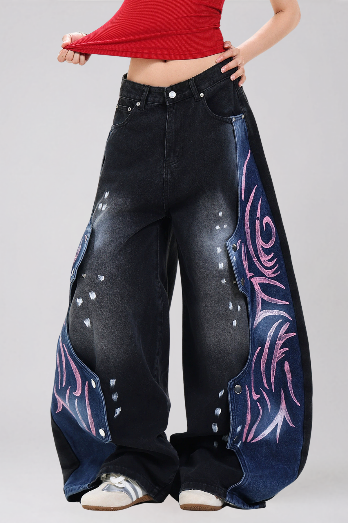 Kailas Graffiti Deconstruct Baggy Jeans
