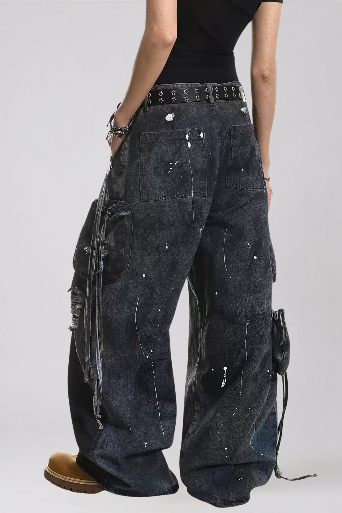 Kainda Splattered Cargo Jeans