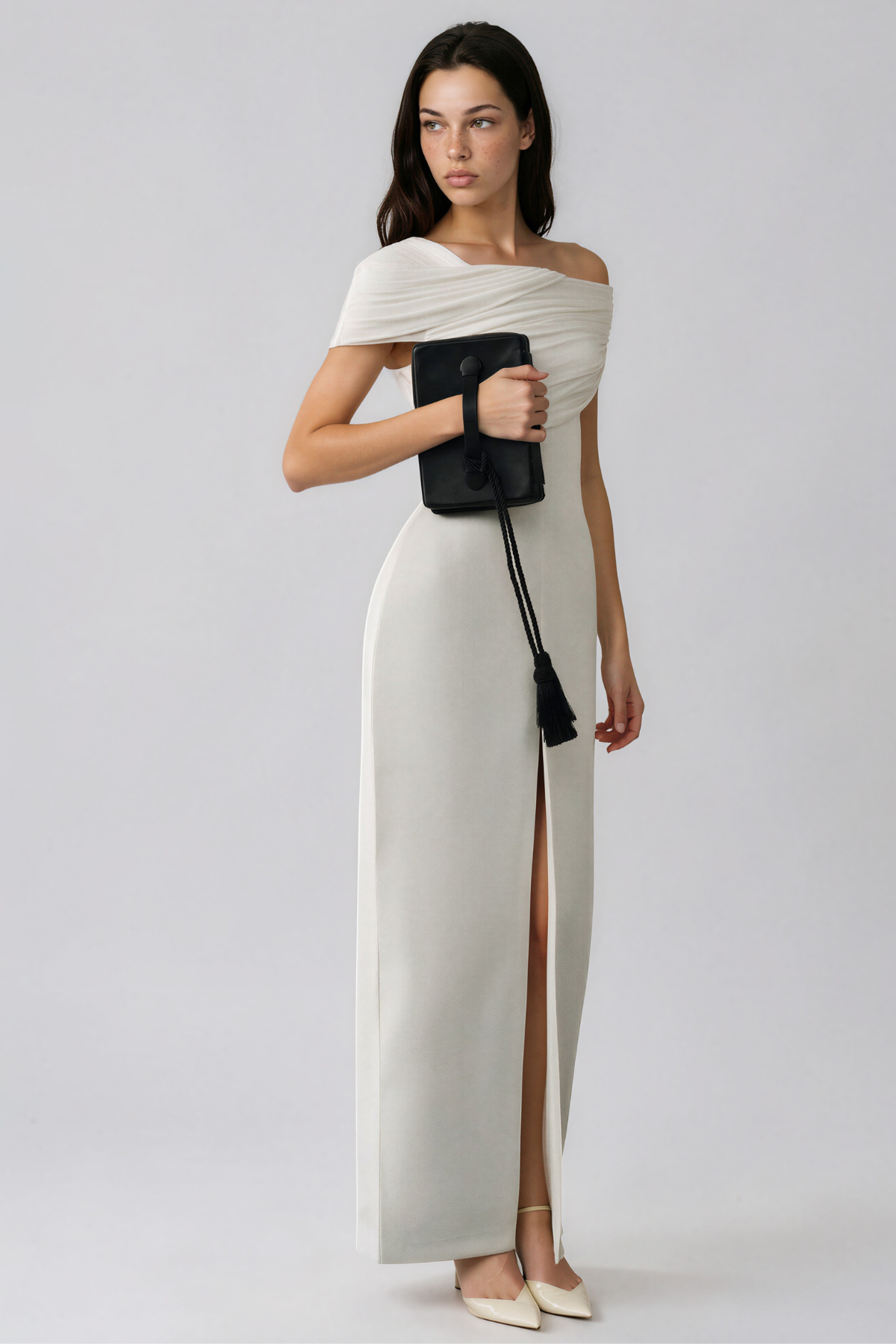 Kaipo One Shoulder Split Maxi Dress
