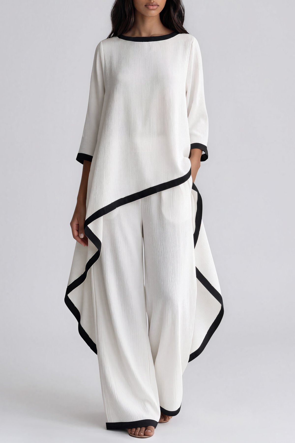 Kalani Asymmetric Colorblock Pants Set