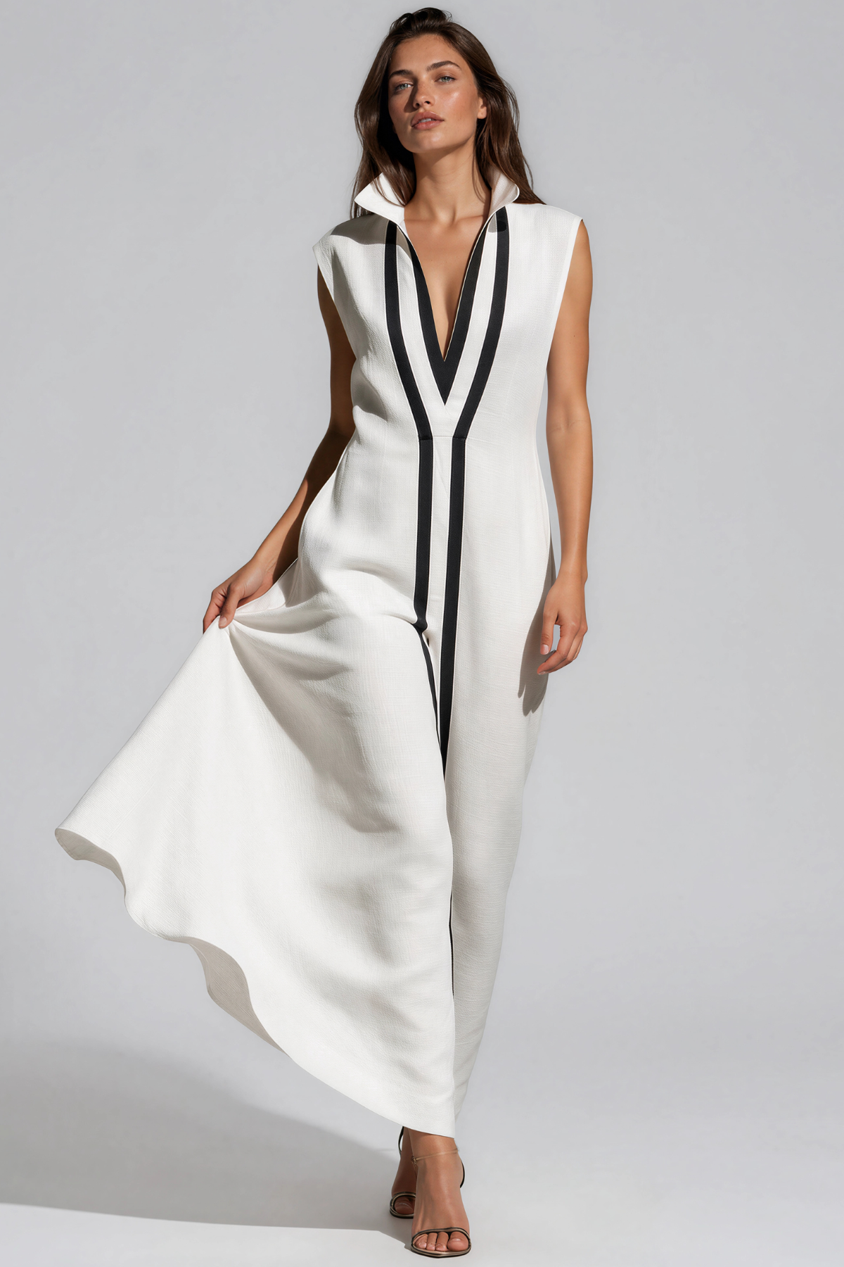 Kalani Plunge Colorblock Maxi Dress