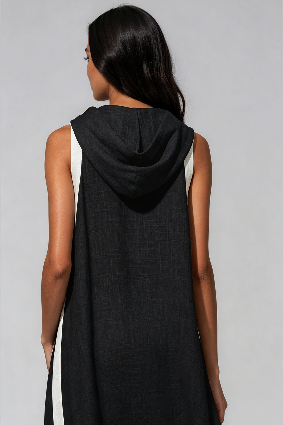 Kalani Sleeveless Hooded Pant Set In Black