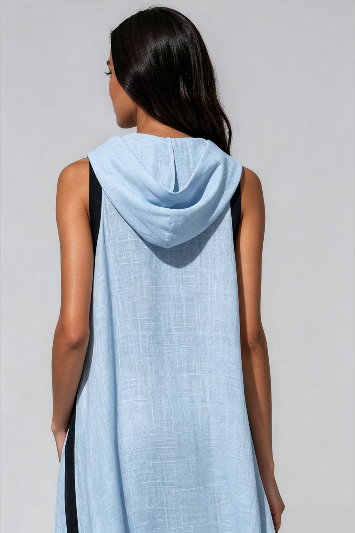 Kalani Sleeveless Hooded Pant Set In Blue
