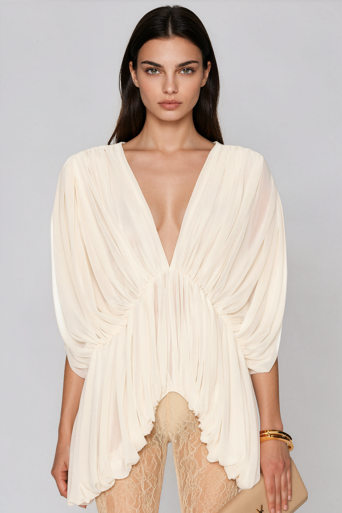 Kalena Plunge Draped Top