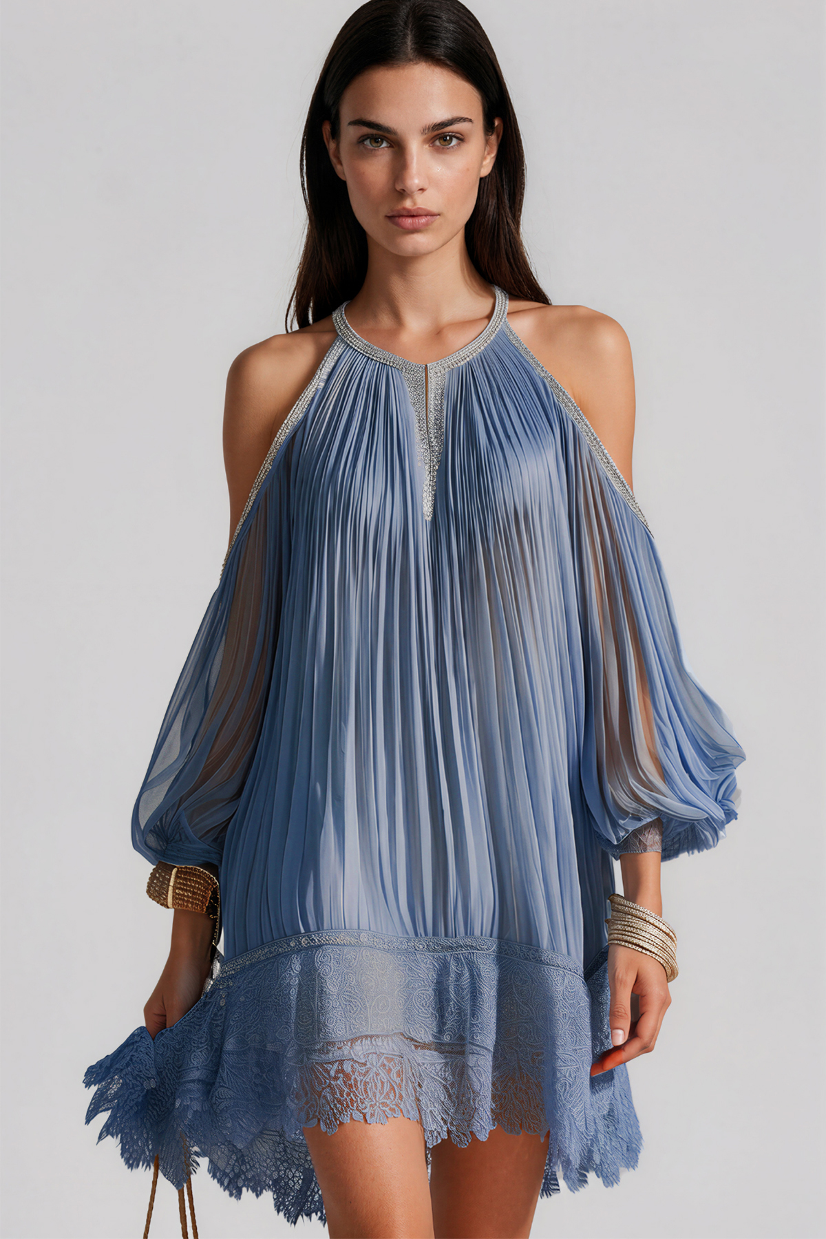 Kalenna Ruch Lace Mini Dress