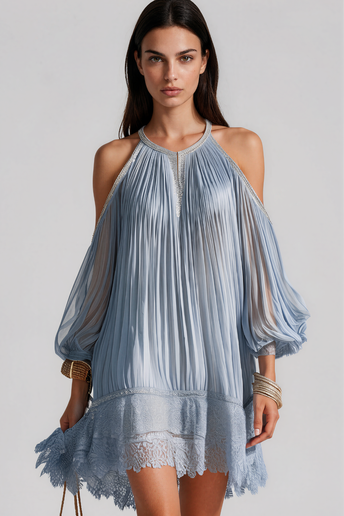 Kalenna Ruch Lace Mini Dress