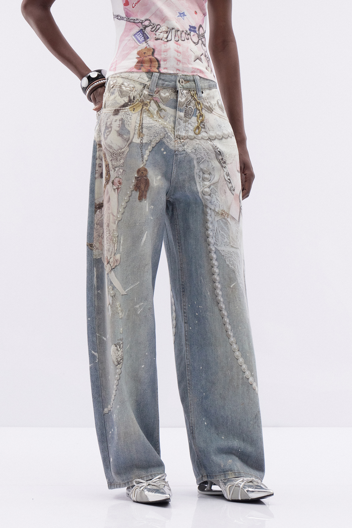 Kalil Pearl Print Jeans