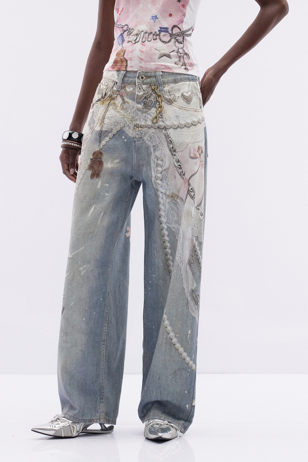Kalil Pearl Print Jeans
