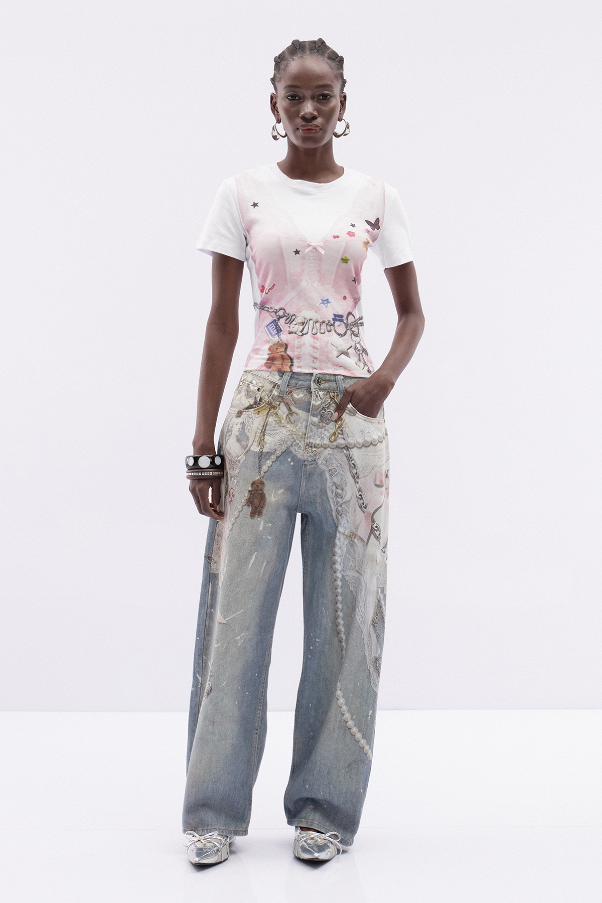 Kalil Pearl Print Jeans