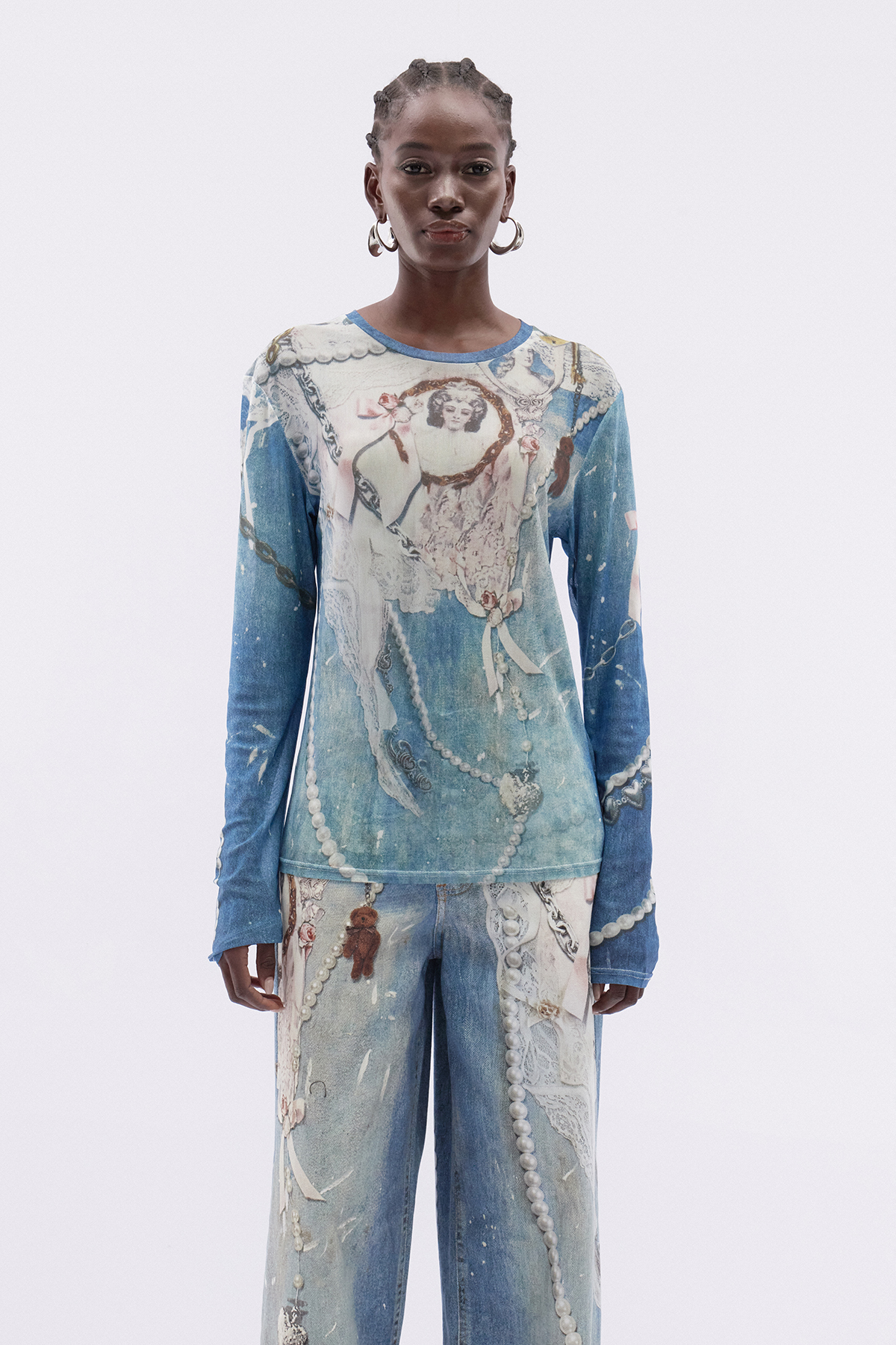Kalil Pearl Splattered Top
