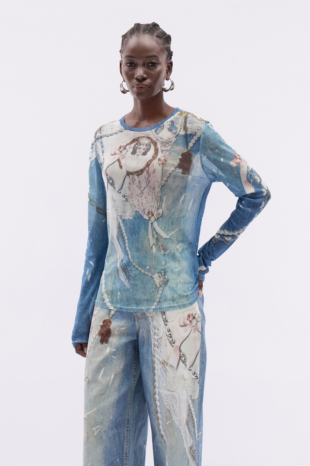 Kalil Pearl Splattered Top