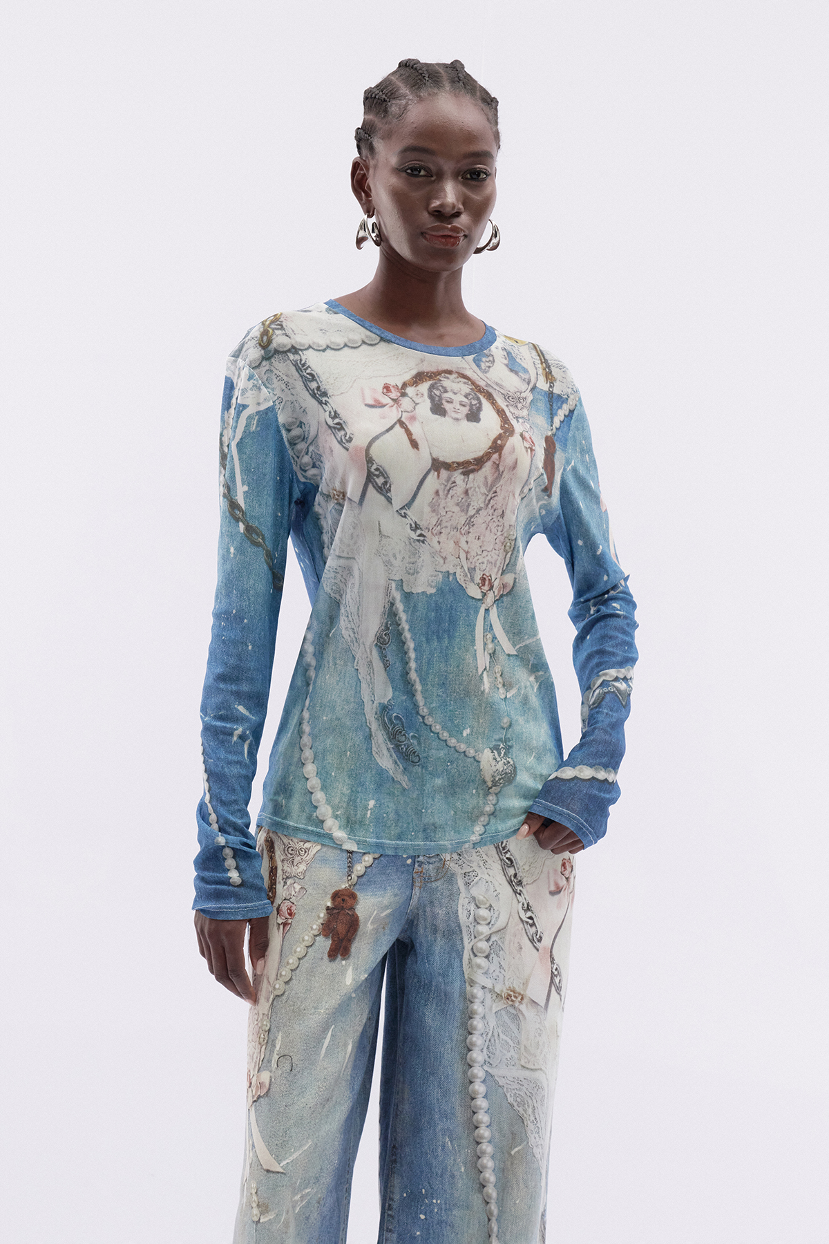 Kalil Pearl Splattered Top