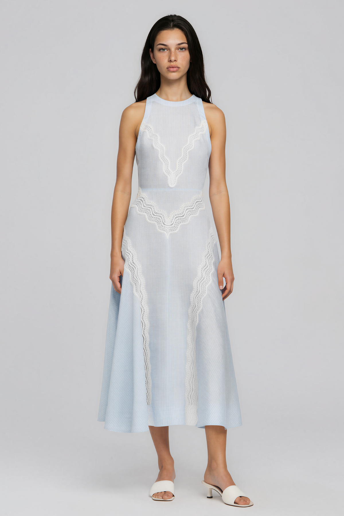Kalina Sleeveless Cutout Lace Maxi Dress