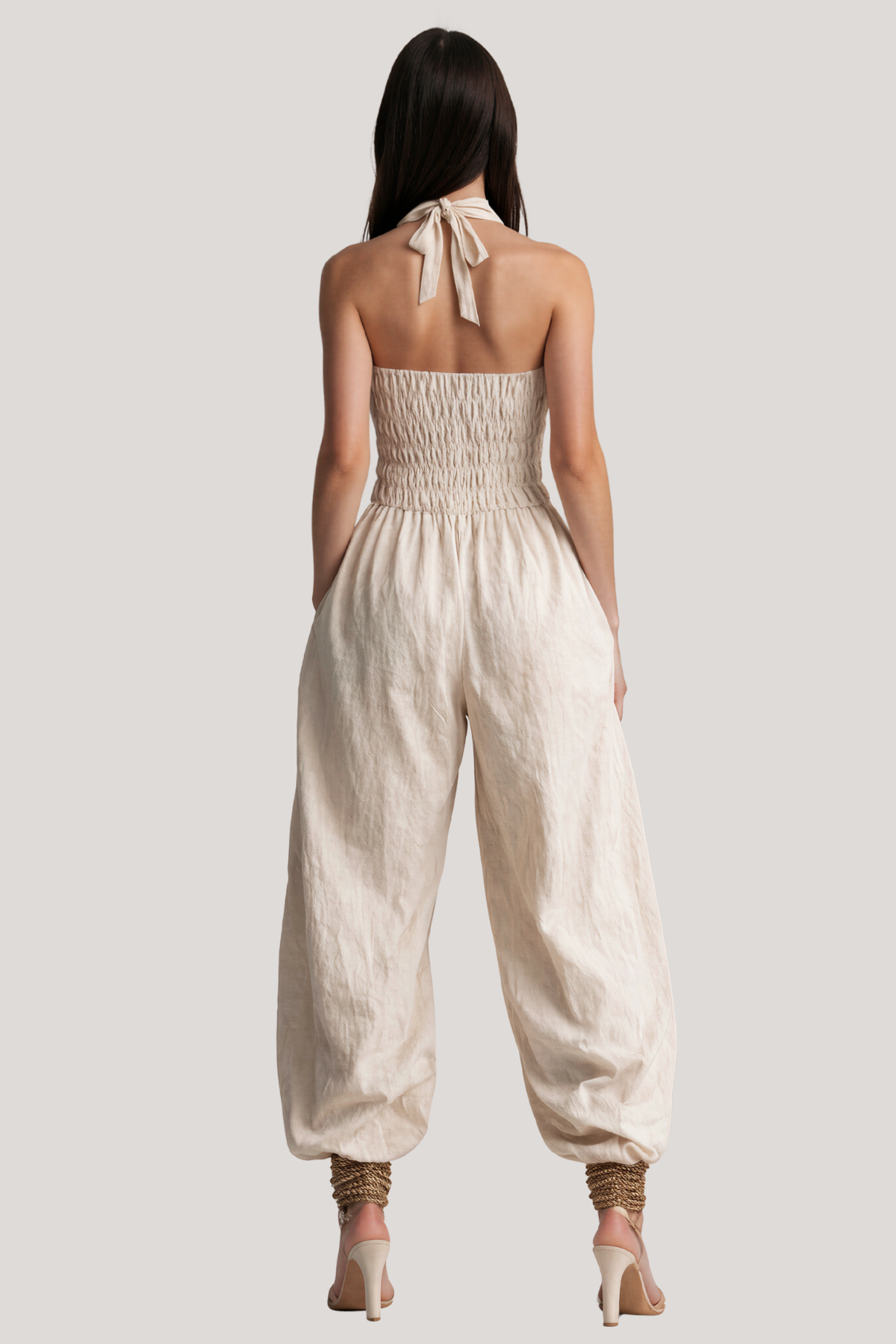 Kalinda Strapless Ruch Jumpsuit