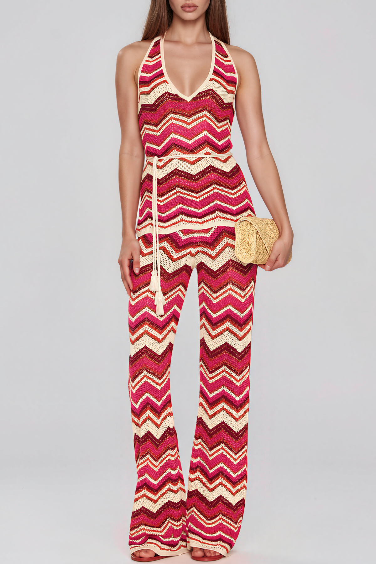 Kalista Halter Neck Kint Pants Set