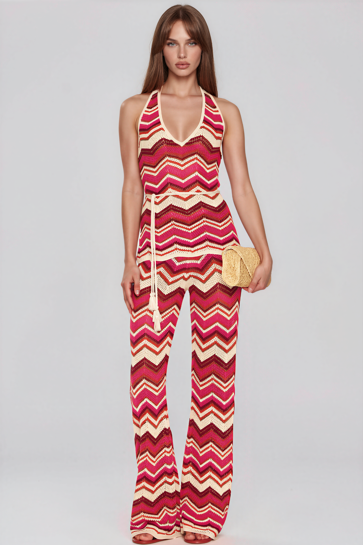 Kalista Halter Neck Kint Pants Set
