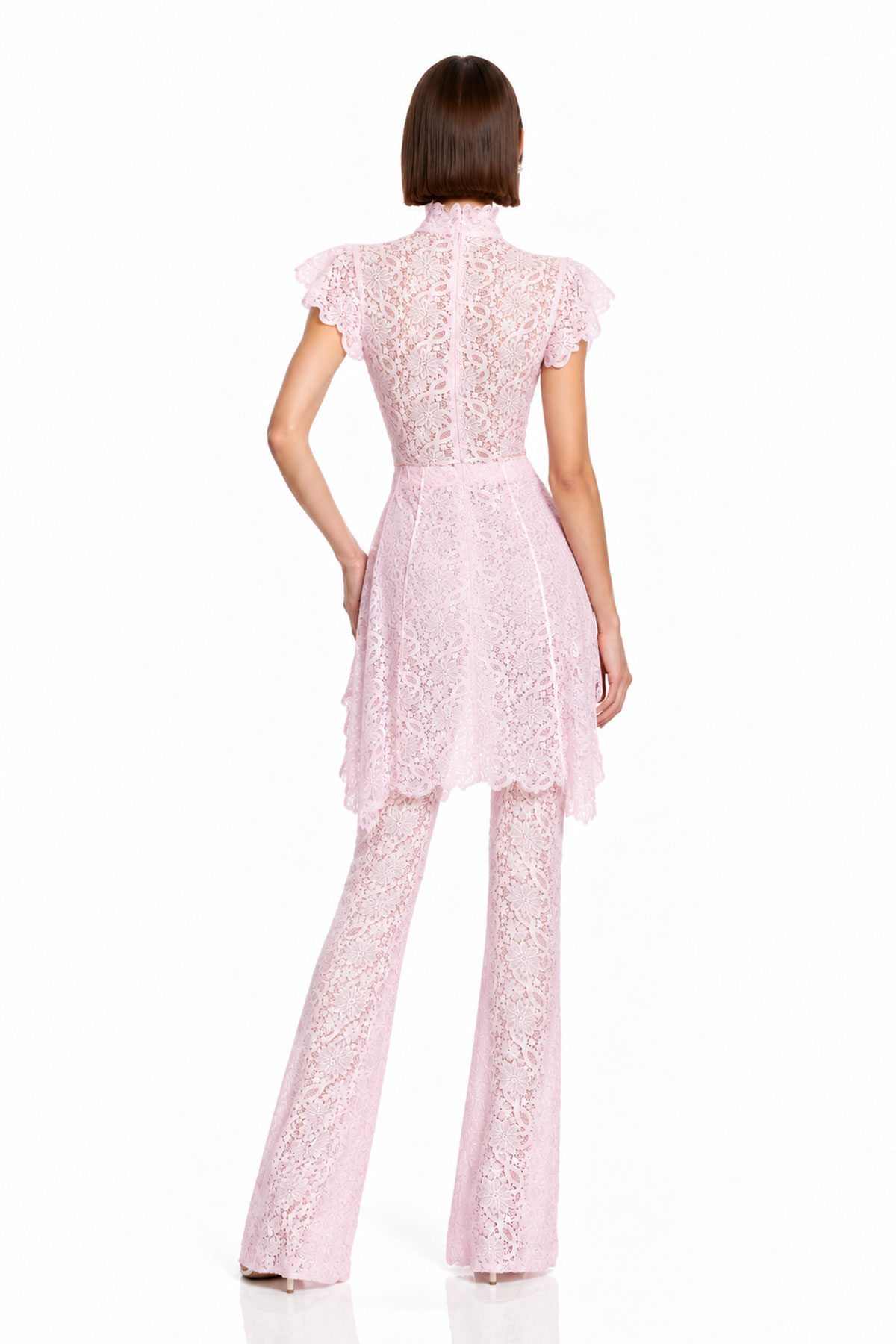 Kalli High Neck Lace Pants Set