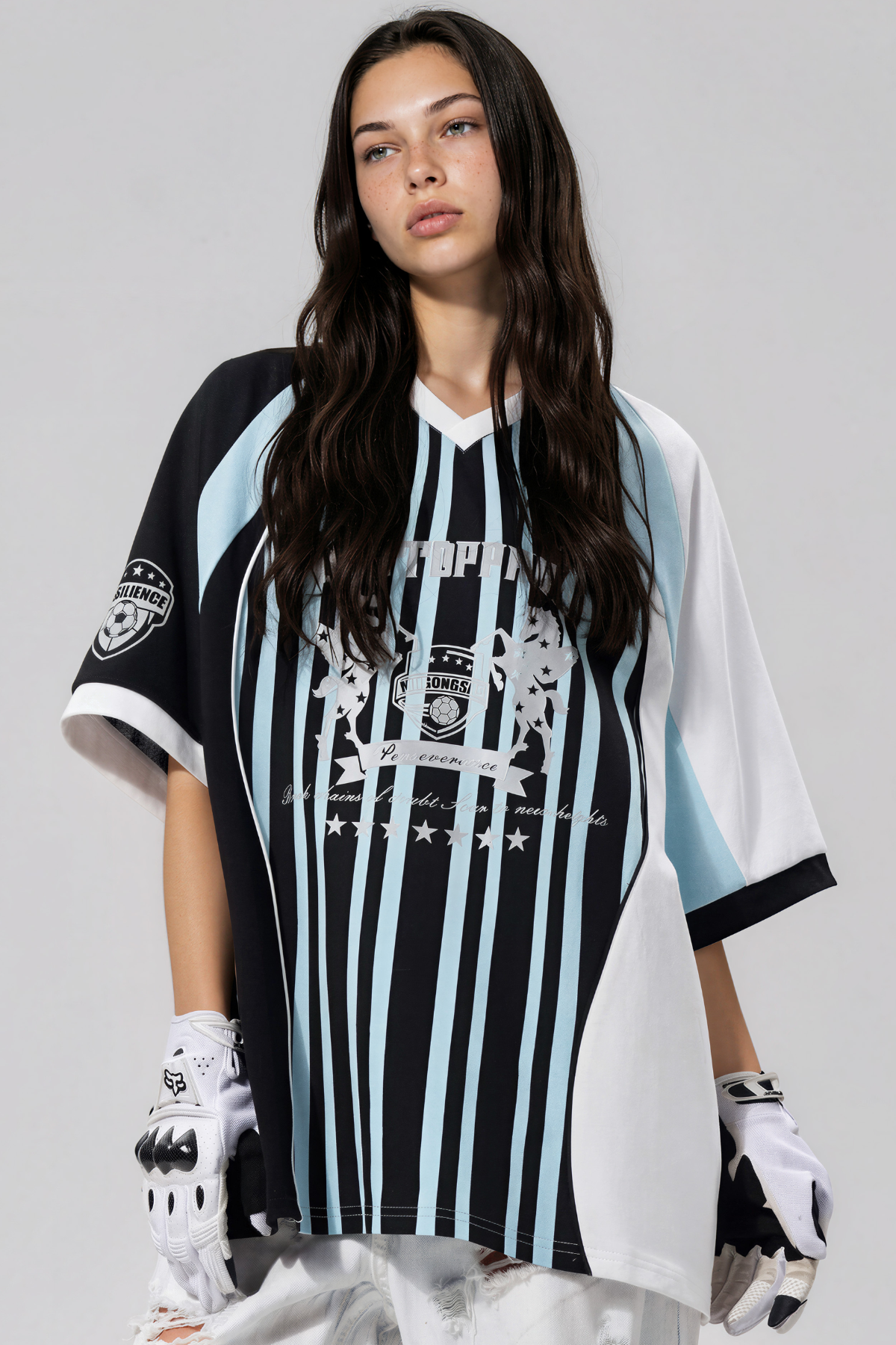 Kalyan V Neck Stripe Top