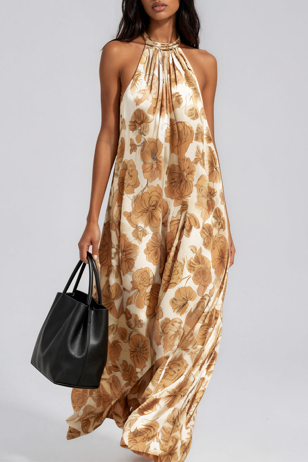 Kamari Halter Neck Floral Maxi Dress