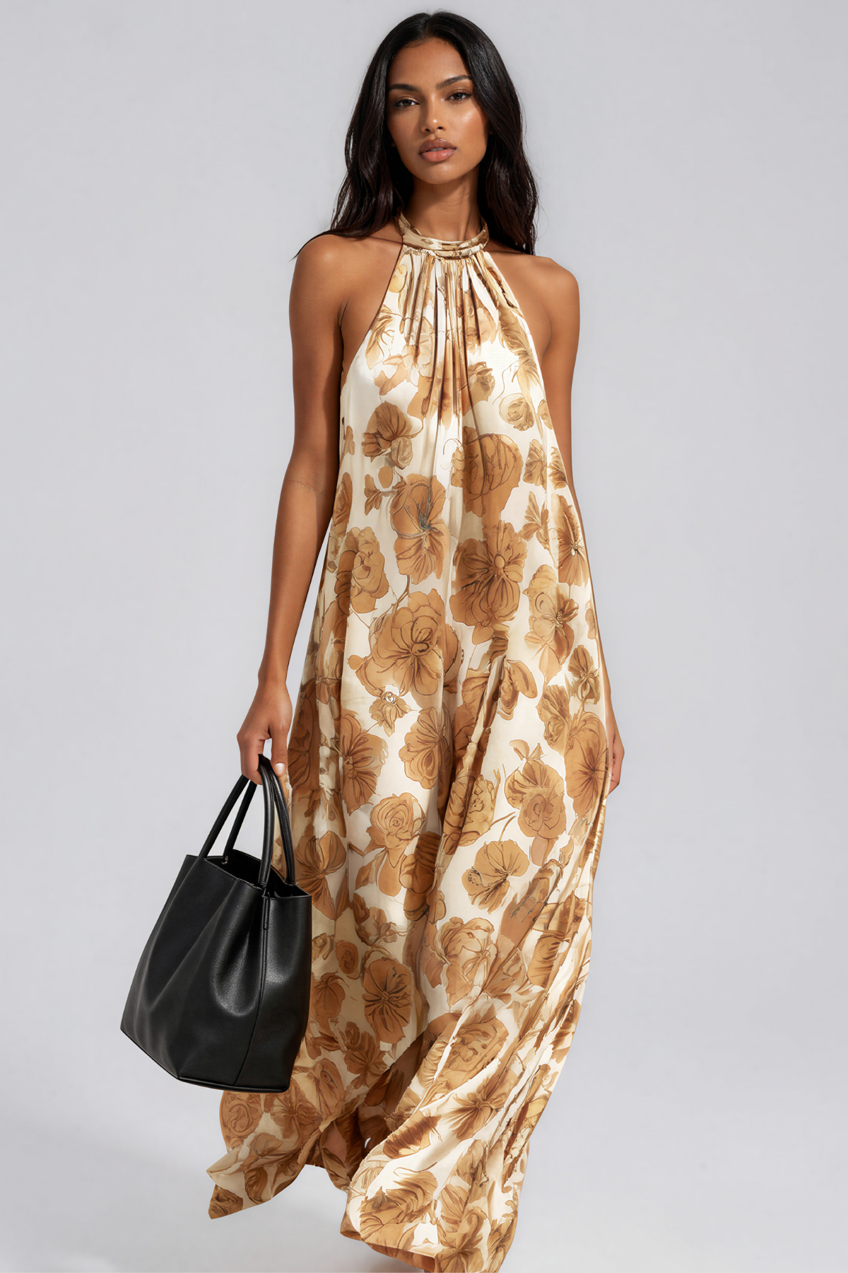Kamari Halter Neck Floral Maxi Dress