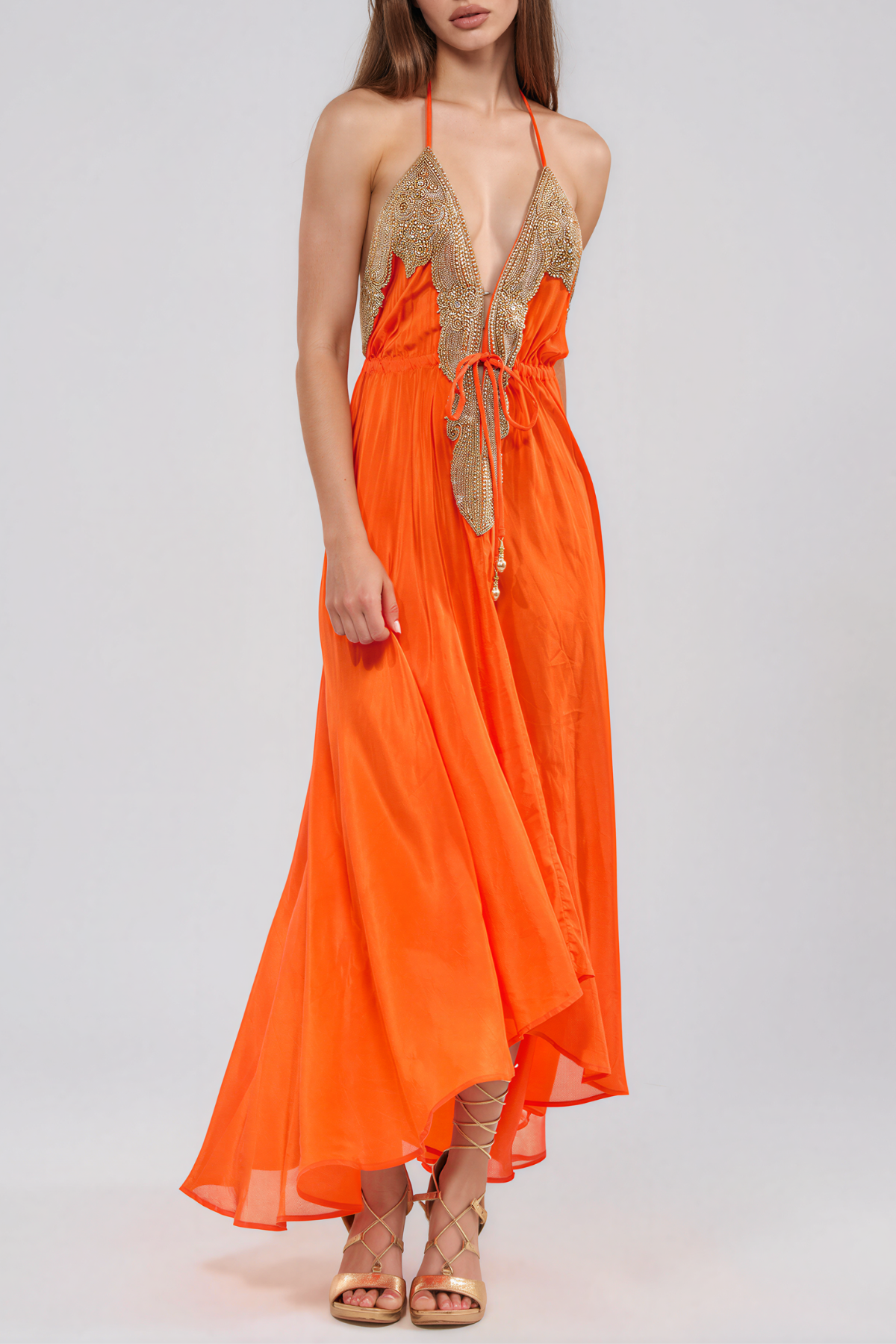 Kameryn Backless Floral Maxi Dress