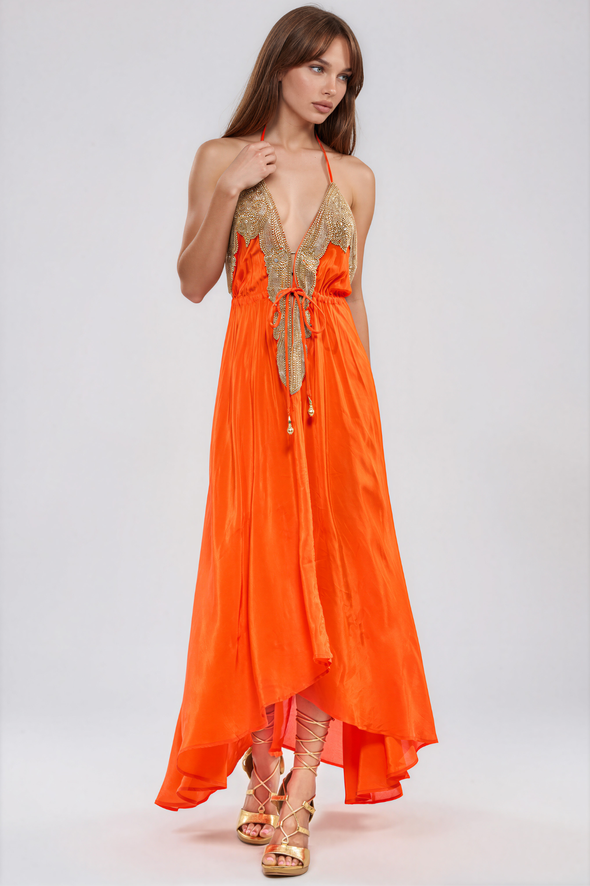 Kameryn Backless Floral Maxi Dress