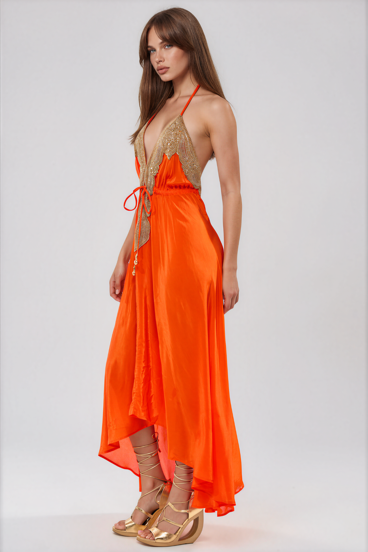 Kameryn Backless Floral Maxi Dress