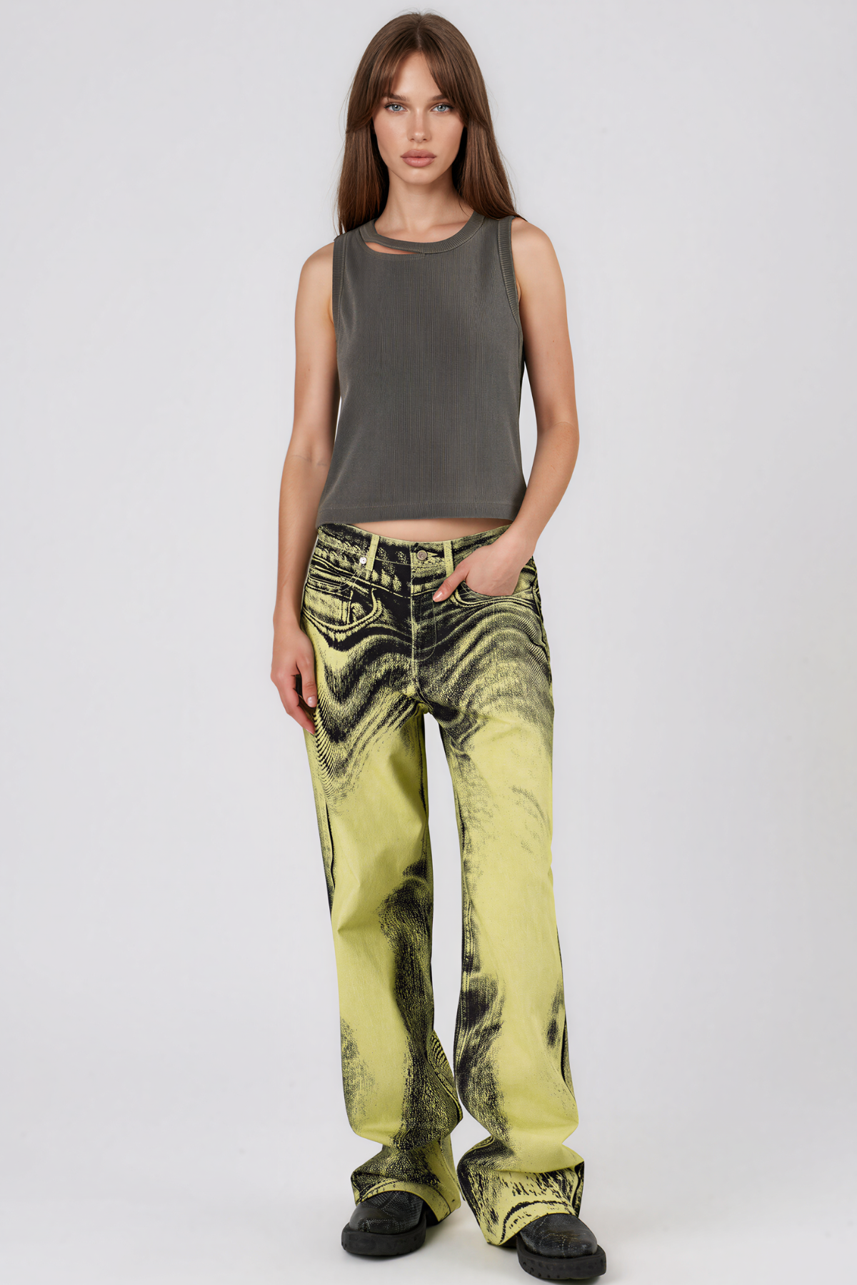 Kamil Bleach Tie dye Jeans