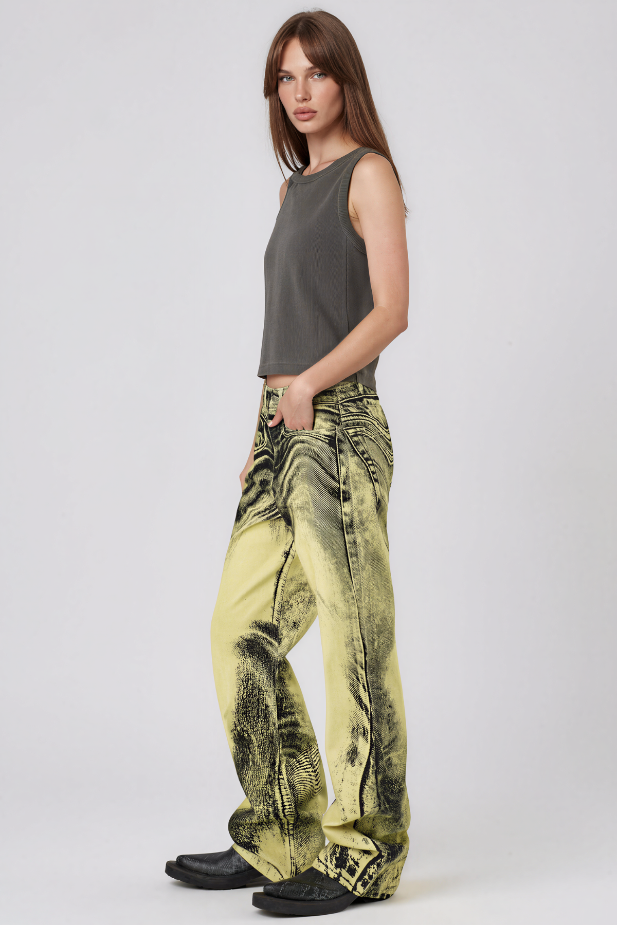 Kamil Bleach Tie dye Jeans