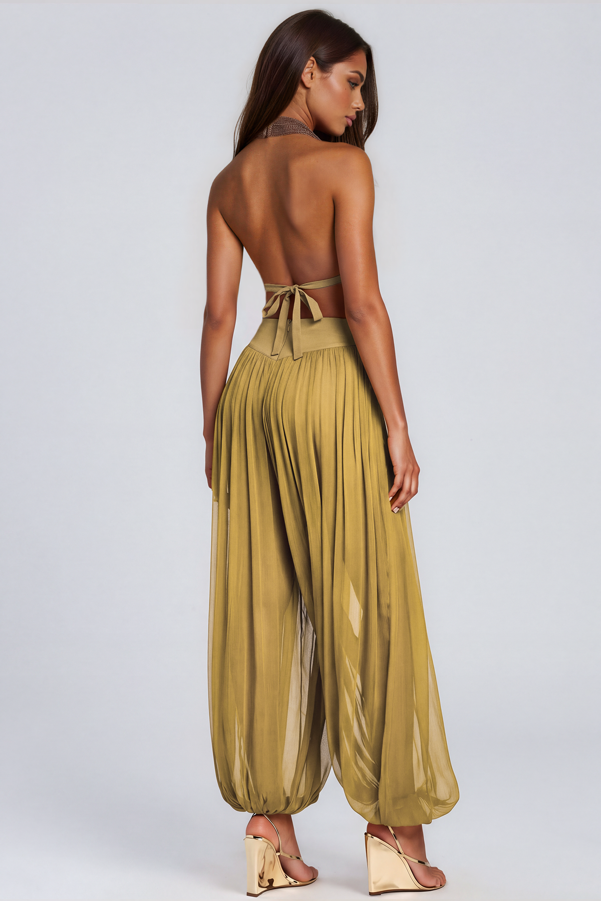 Kamilah Halter Neck Fringe Pants Set