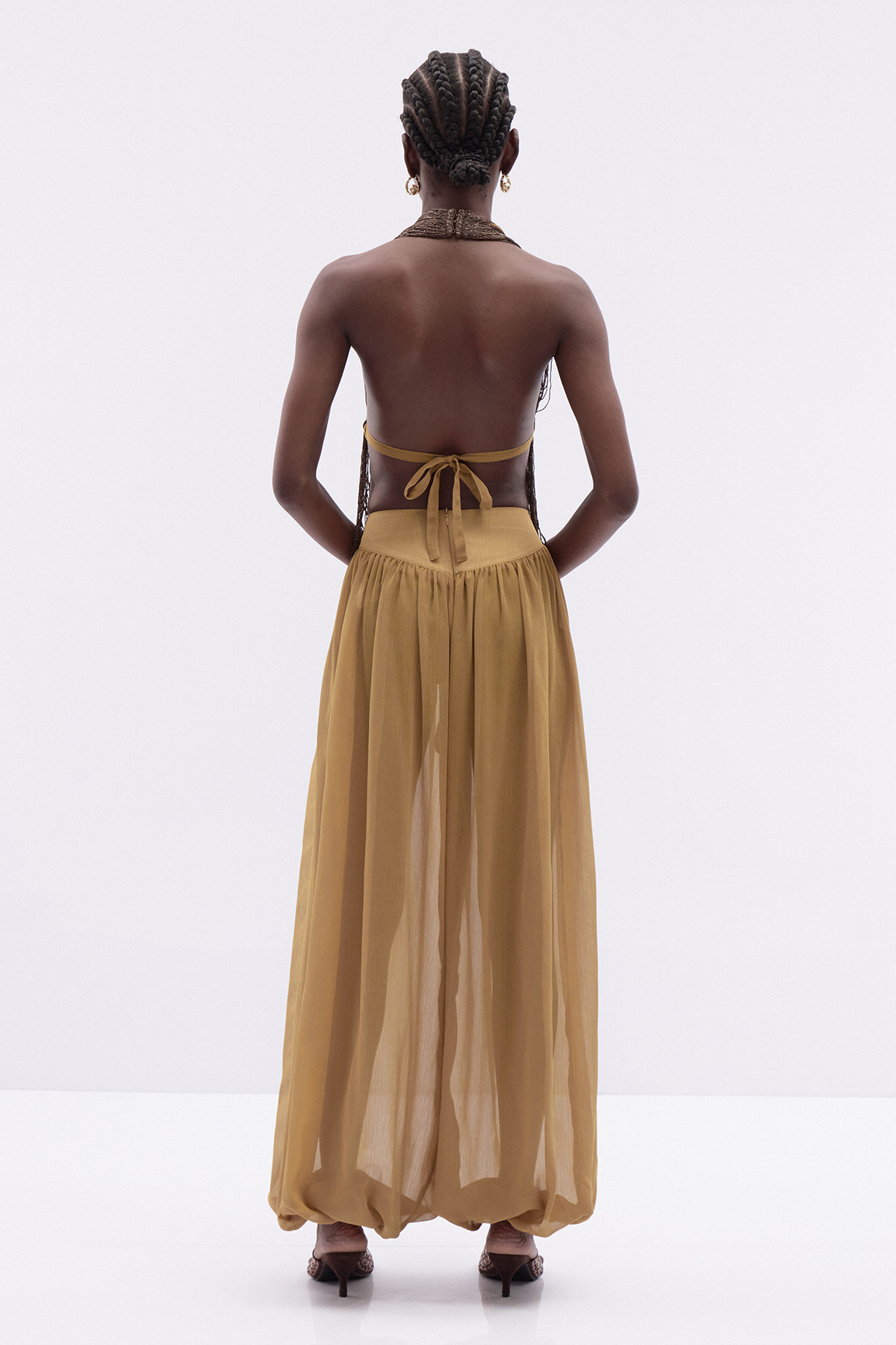 Kamilah Halter Neck Fringe Pants Set