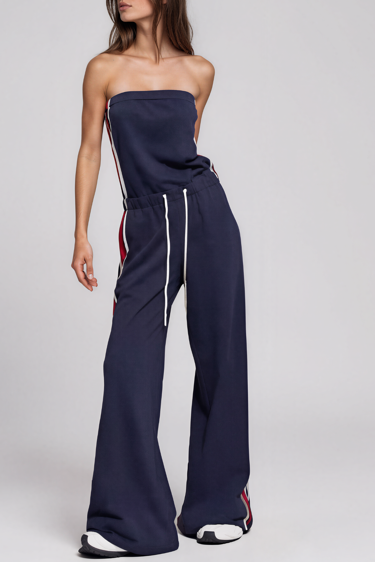 Kamin Strapless Stripe Jumpsuit