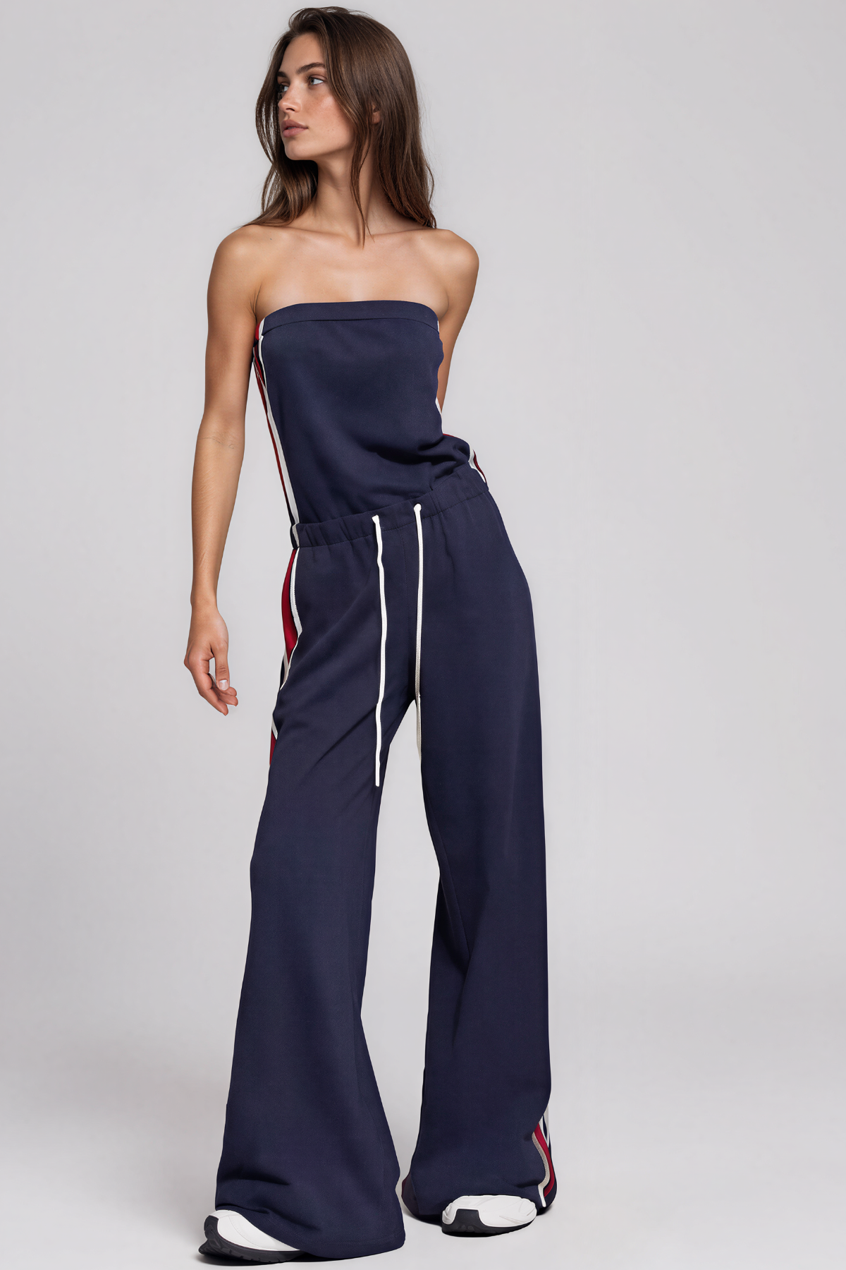 Kamin Strapless Stripe Jumpsuit