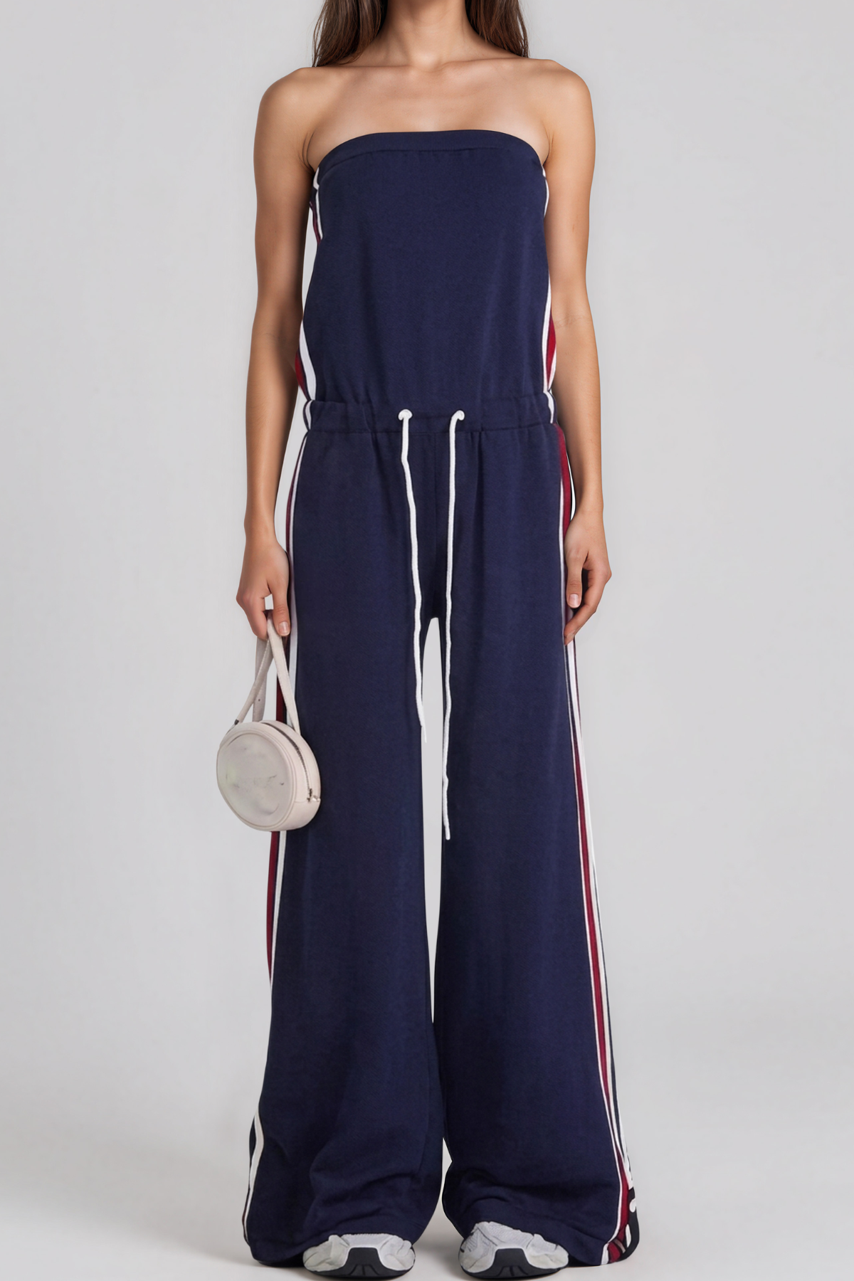 Kamin Strapless Stripe Jumpsuit