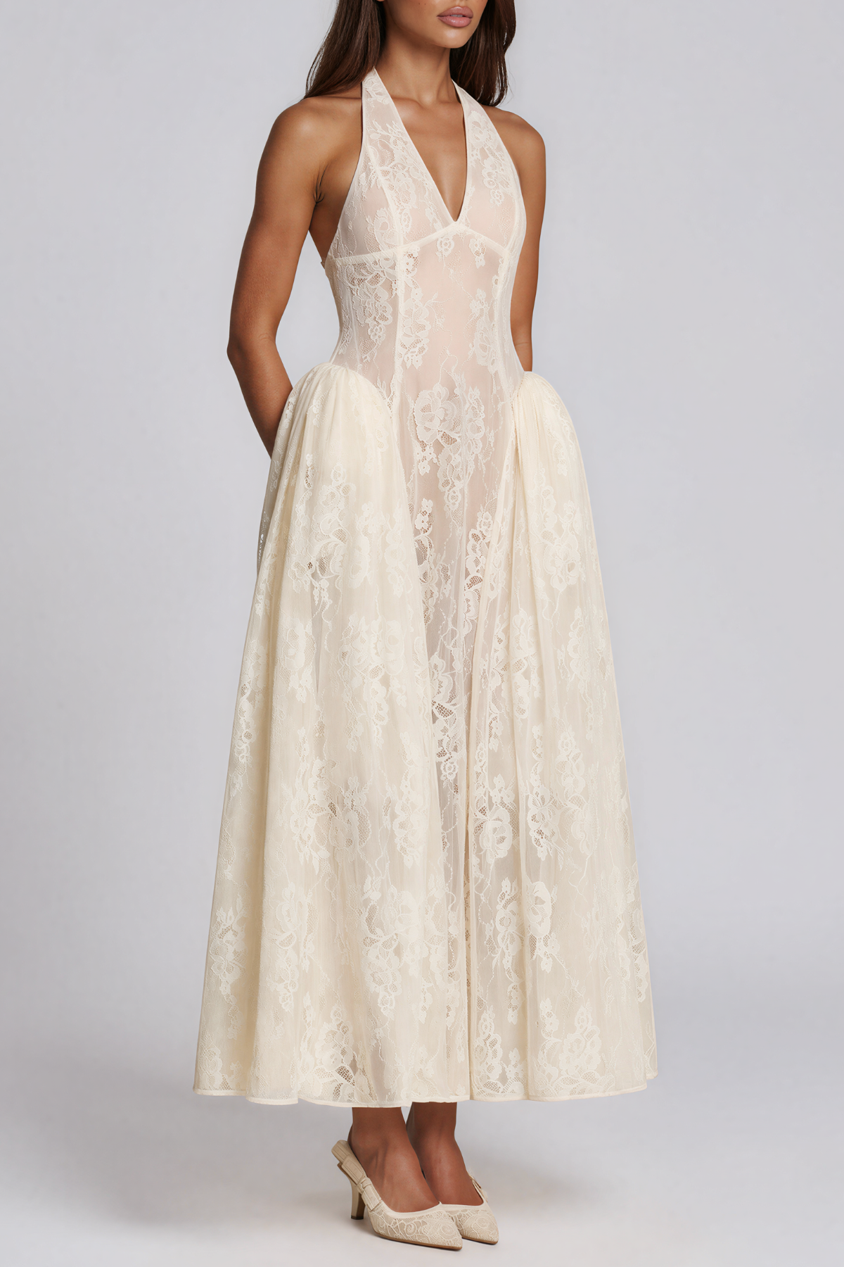 Kanah Backless Floral Maxi Dress