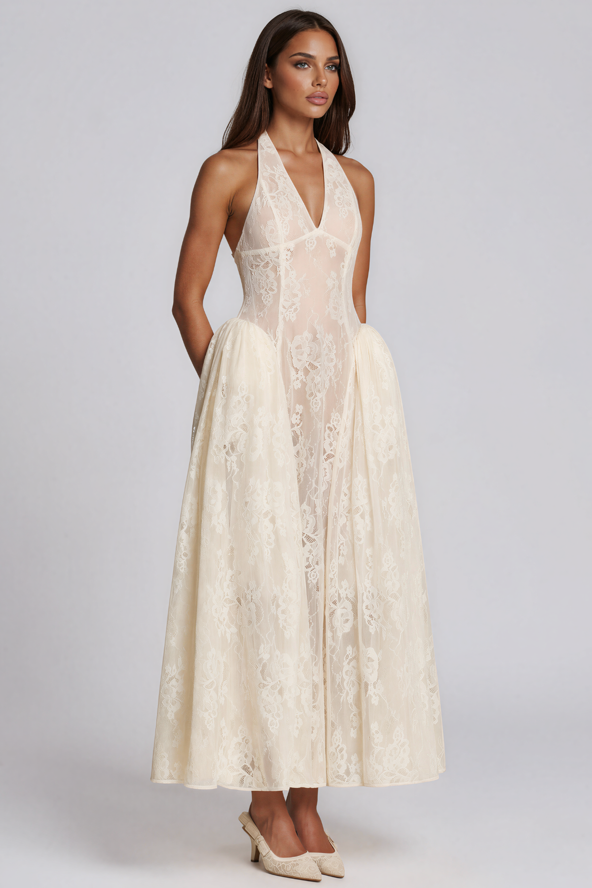 Kanah Backless Floral Maxi Dress