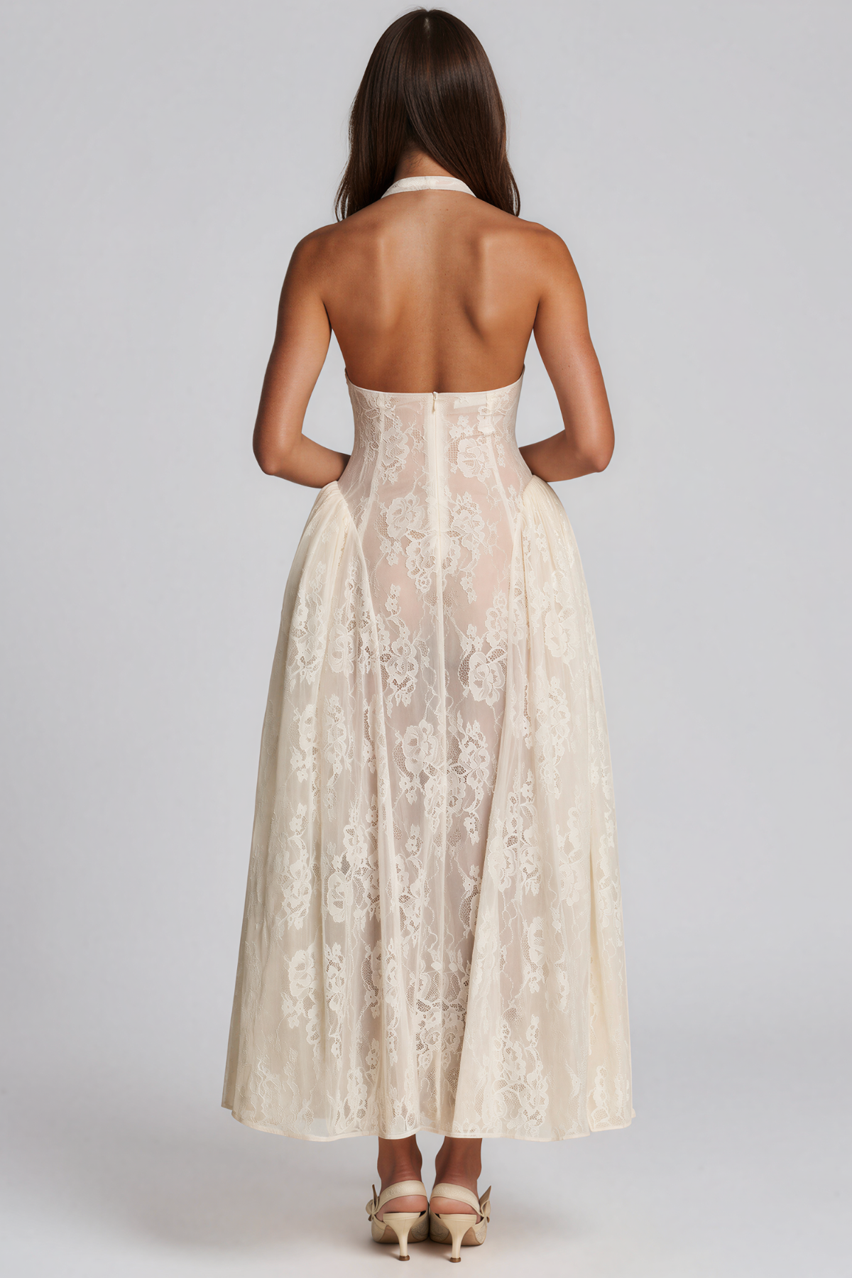 Kanah Backless Floral Maxi Dress
