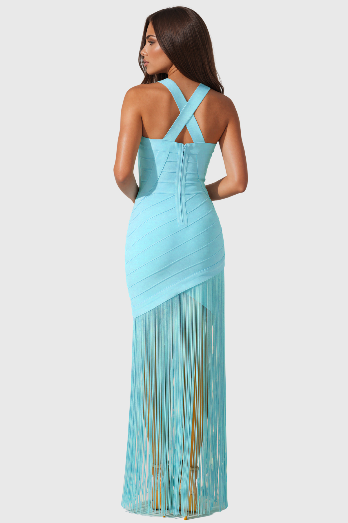 Kanaifu V Neck Fringe Maxi Dress