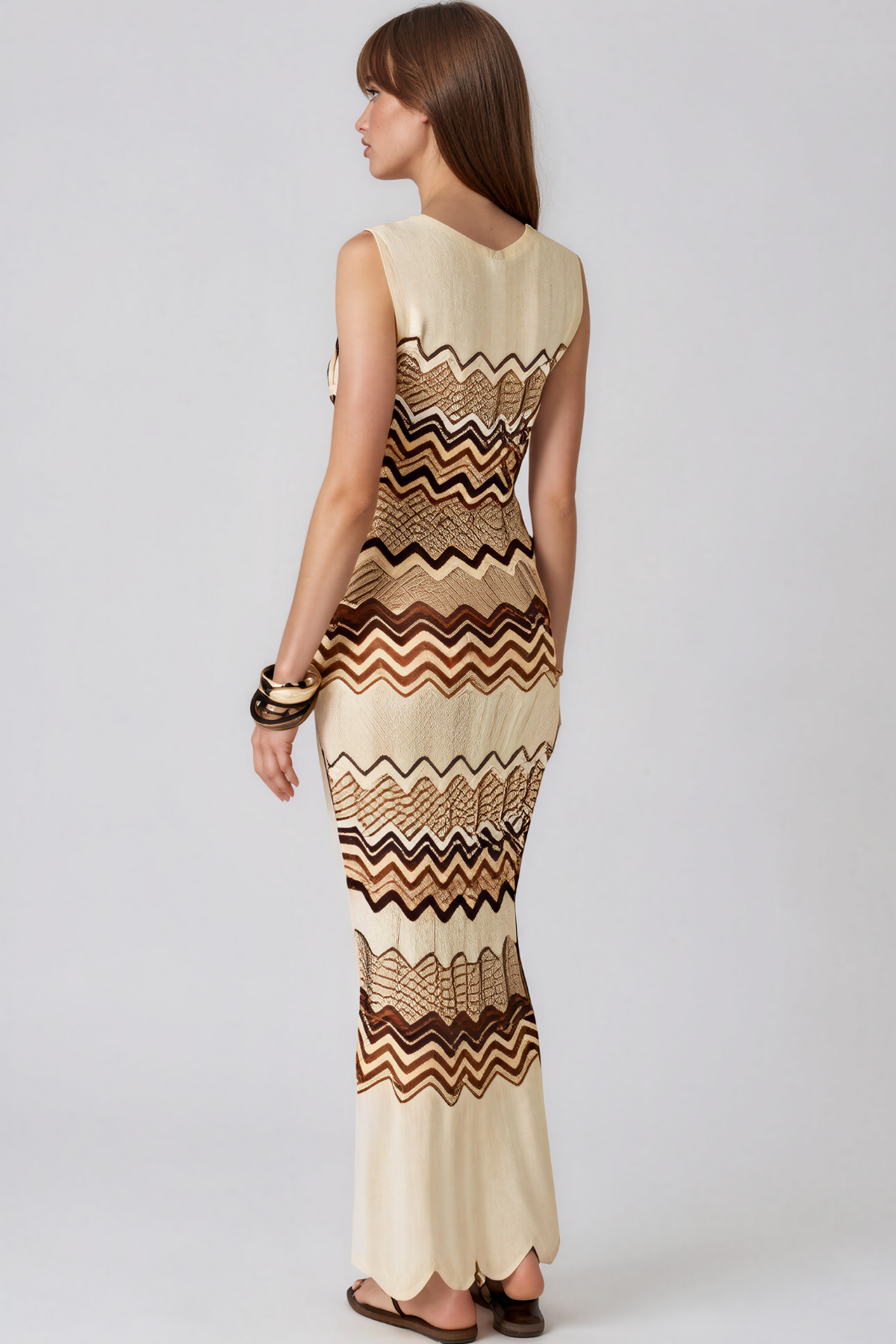 Kanak Sleeveless Stripe  Maxi Dress