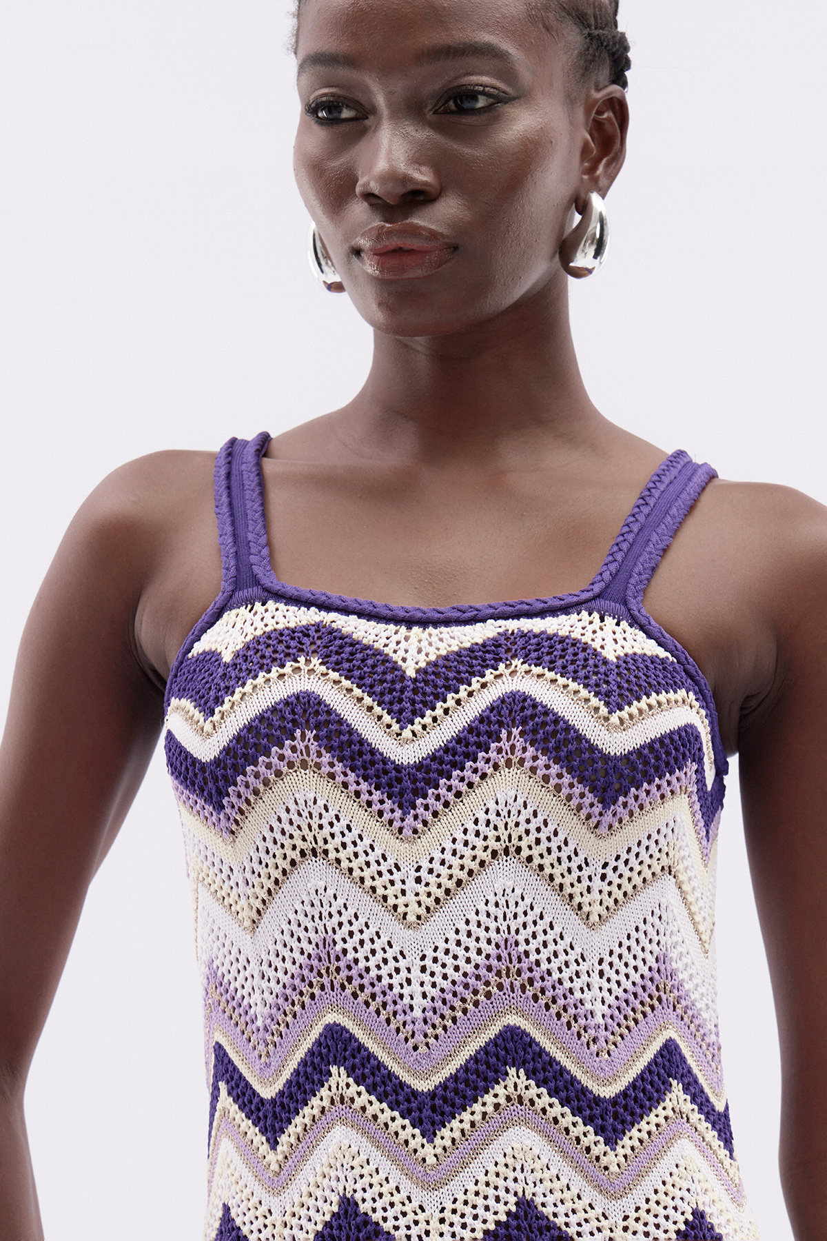 Kaname Spaghetti Stripe Knit Maxi Dress