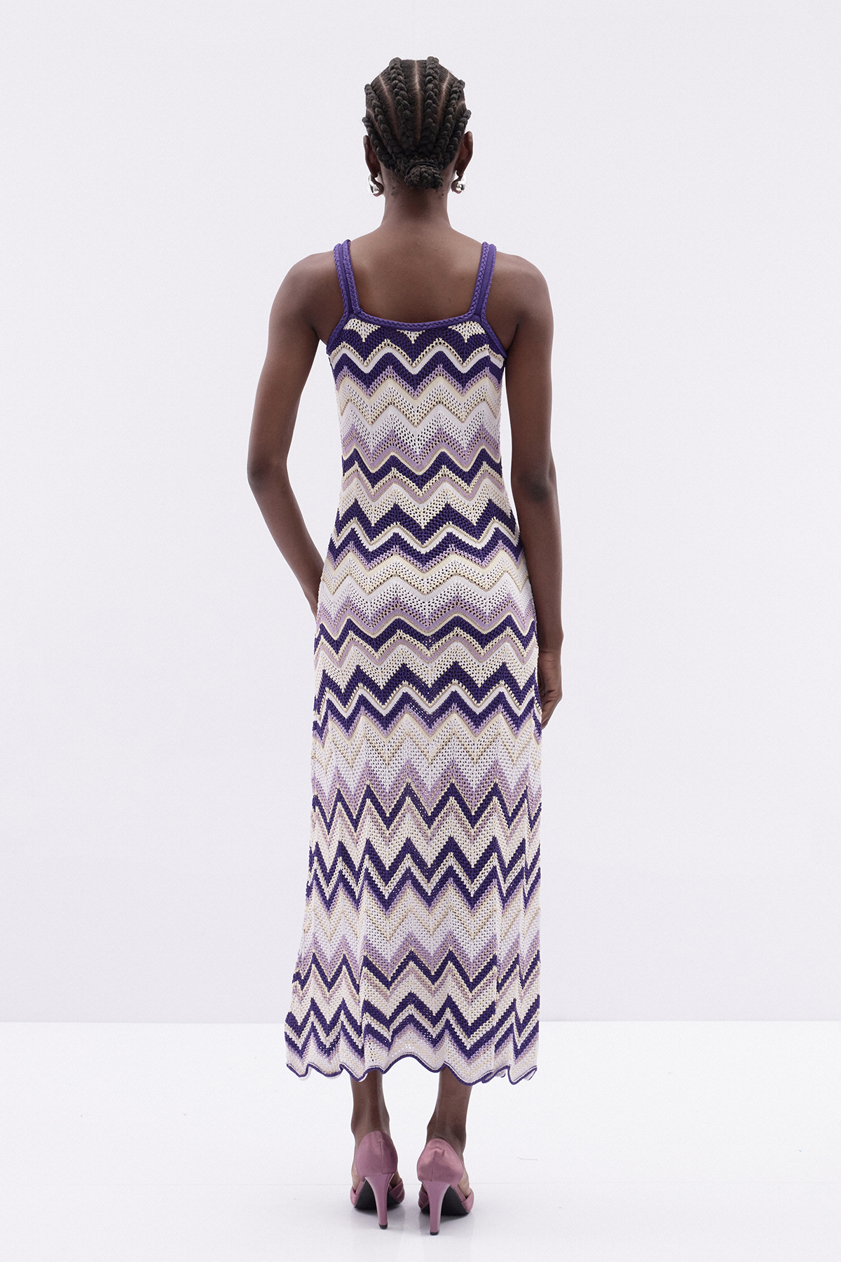 Kaname Spaghetti Stripe Knit Maxi Dress