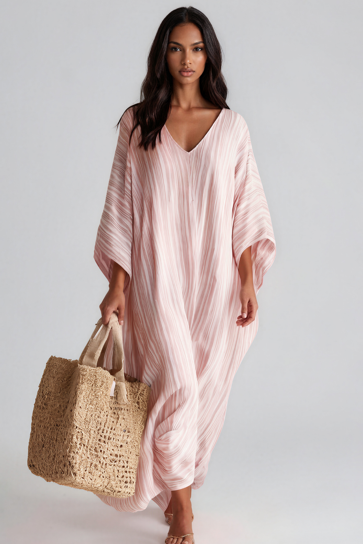 Kandoro V Neck Stripe Maxi Dress