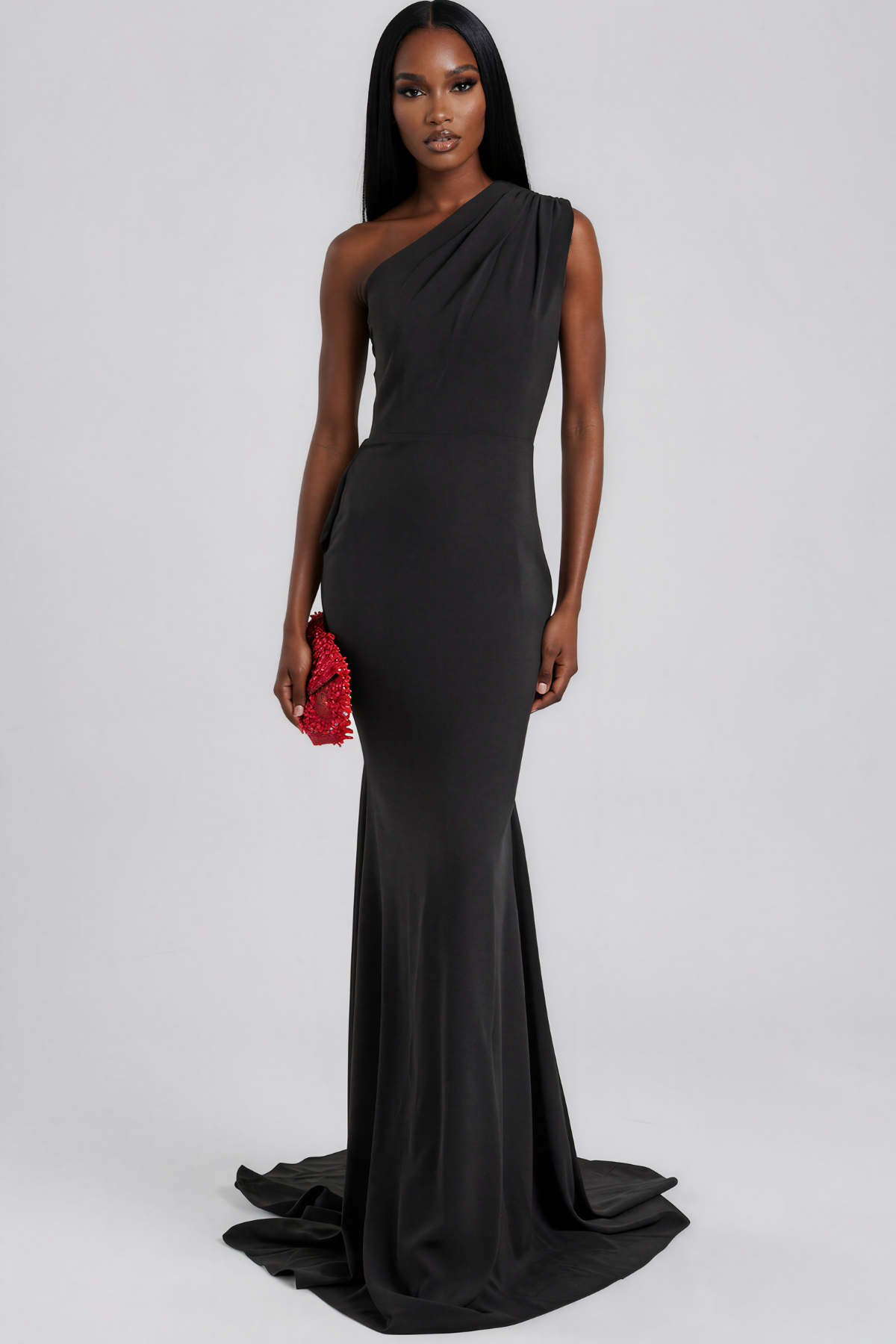 Kaniela One Shoulder Draped Maxi Dress